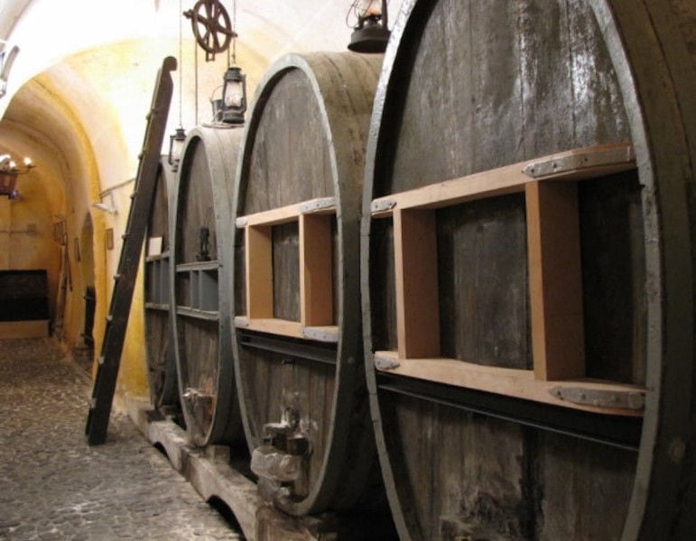 wine wooden barrels at 'Koutsoyannopoulos Wine Museum'